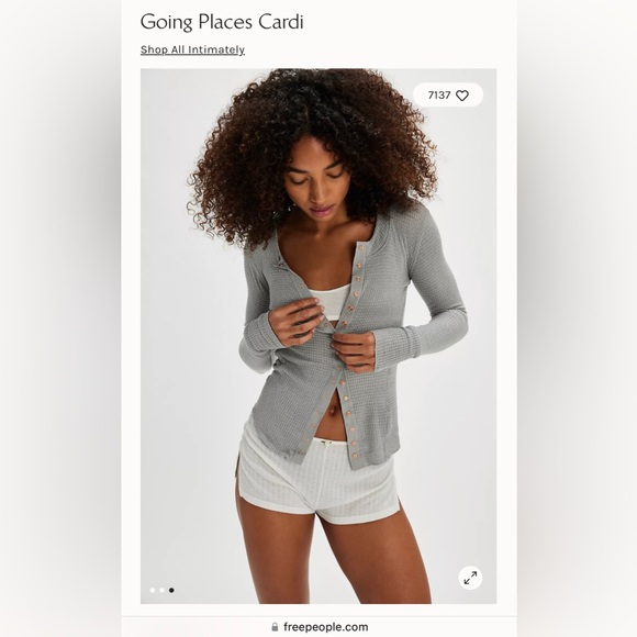 Free People Going Places Cardi in Heather Gray. M - Picture 4 of 9